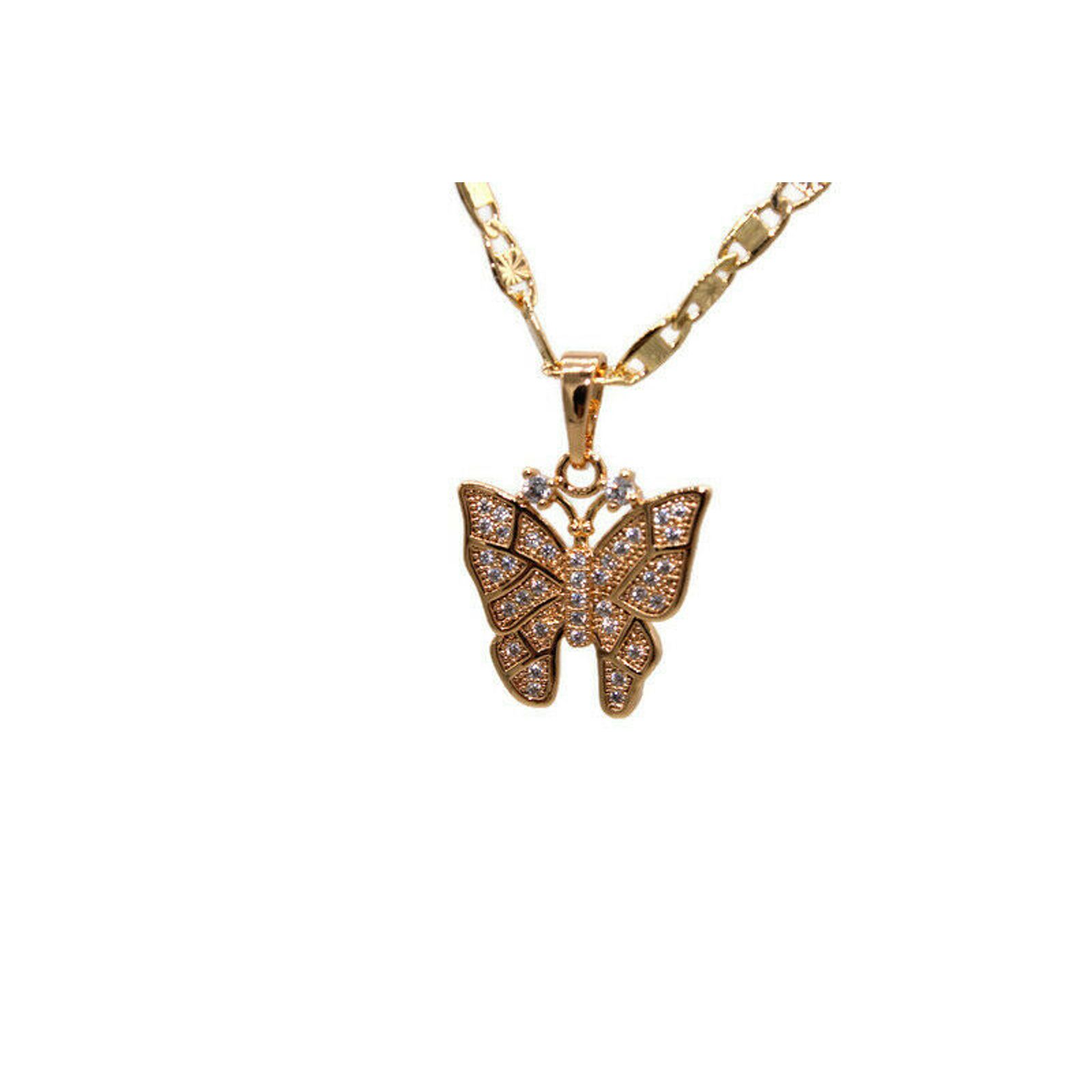Butterfly Necklace Chain 24k Gold Filled